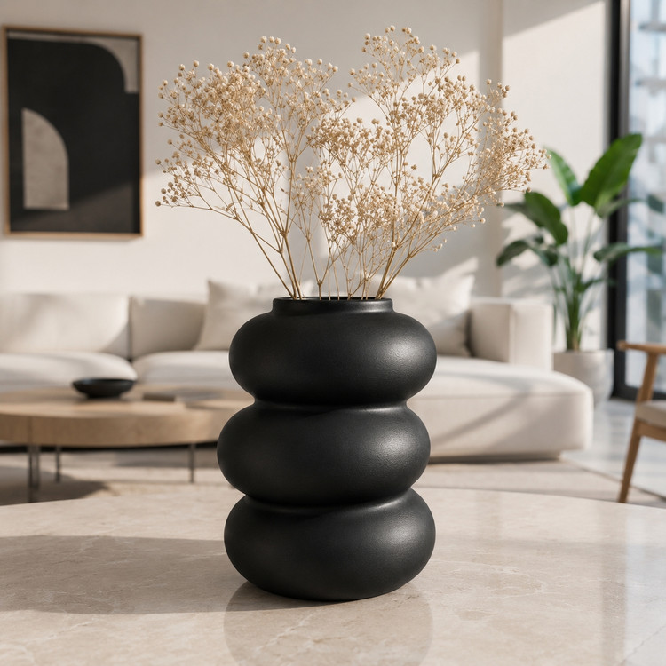 گلدان سفالی مدل حلقه ای مدرن و لوکس